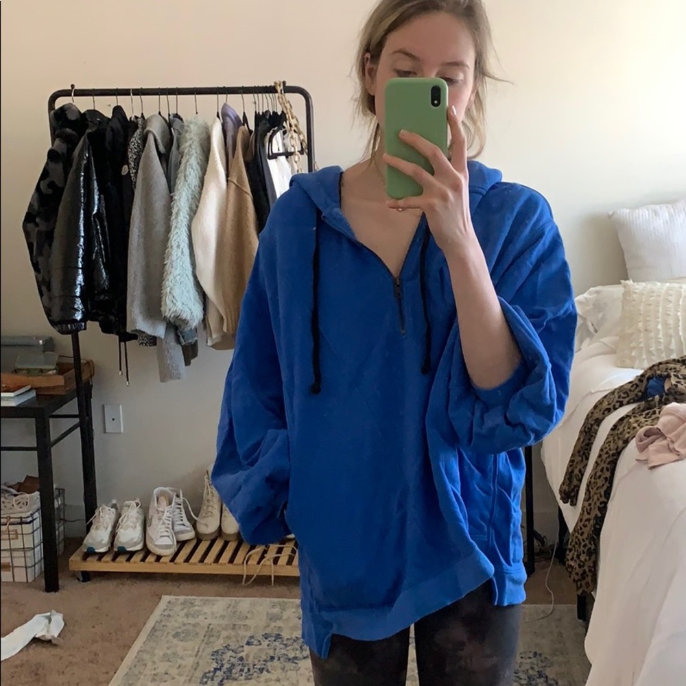Free People Oversized Quarter Zip
